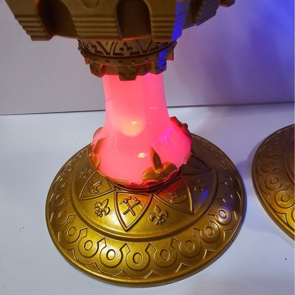 Disney Beauty & The Beast Castle Goblet Set of 2 With LED Light-Up Base - Picture 5 of 10